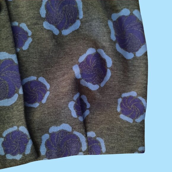 Love Moschino Coat Jacket US 6 Grey Purple Mid Length Big Collar Wool Blend - Picture 5 of 12